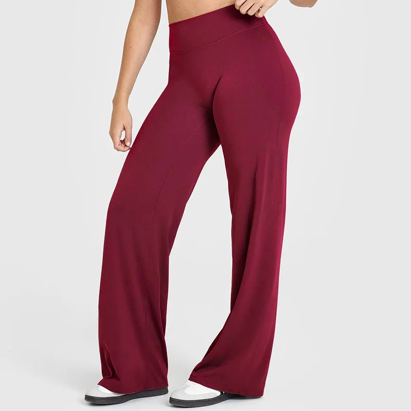 Yoga Pants Mid Rise Straight Leg Fit Second Skin Feel