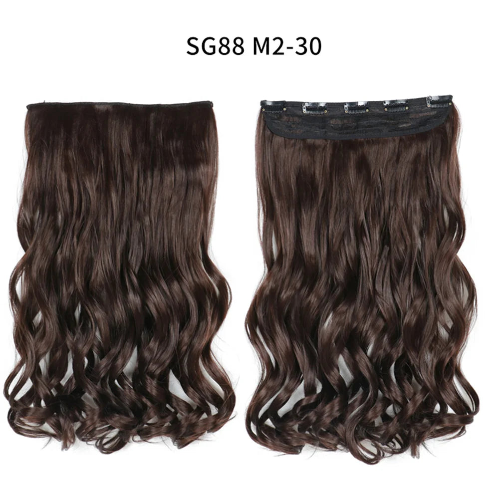 Long Clip In Hair Extensions for Length and Volume 22 Inch