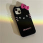 Playful Phone Case with Cat Silhouette Design and Soft Grip