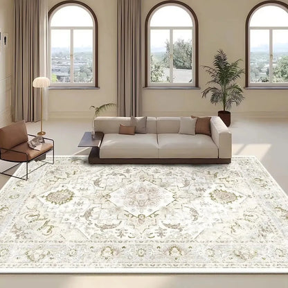 Persian Retro Rug For Living Room Sofa Area Non-Slip Washable Rug For Bedroom