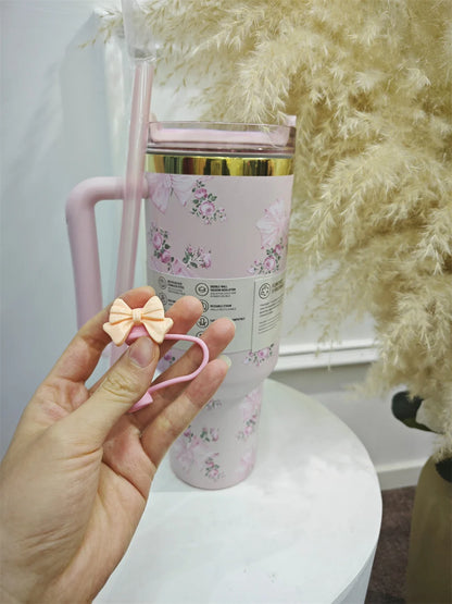 2025 Real Pictures Tumblers With Handle Car Mugs Insulated Tumbler With Lids Straw Stainless Steel Coffee Tumbler Termos Cups