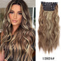 Synthetic Clip In Hair Extensions 11Color Synthetic Clip In Hair Extensions Long Wavy 4Pcs/Set Piece 11 Clip-In Hairpieces