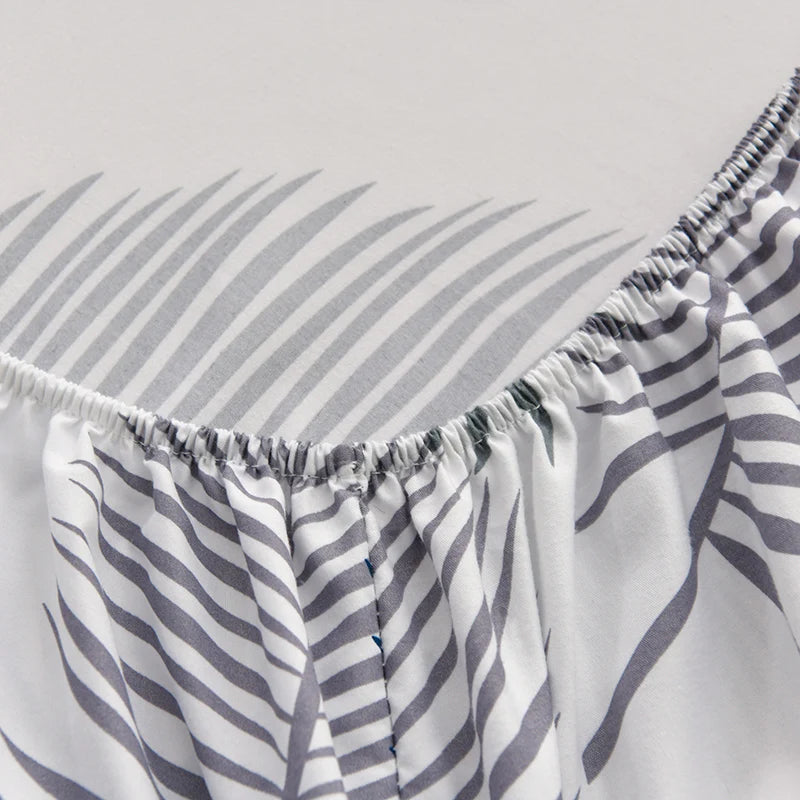 Soft Bedsheet Simple Style Bed Cover Single/Queen/King Size Bed Linen Home Fitted Sheets 침대시트 (Pillowcase Need Order)