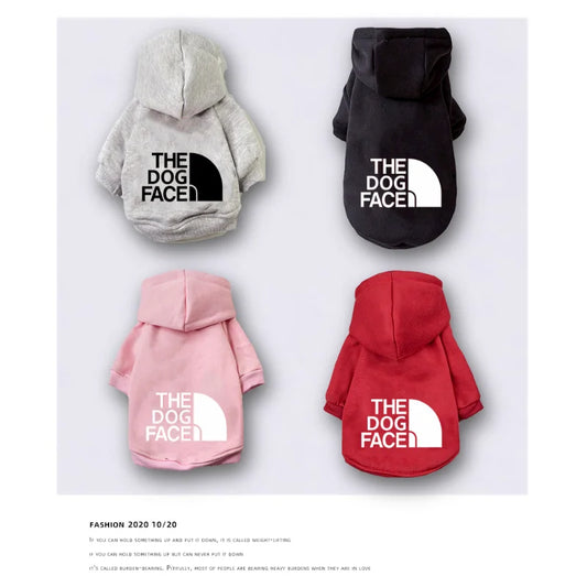 Designer Dog Clothes Hoodies The Dog Face Wind Coat Warm for Small Large Dogs Jacket Sweatshirt French Bulldog Jacket Clothing