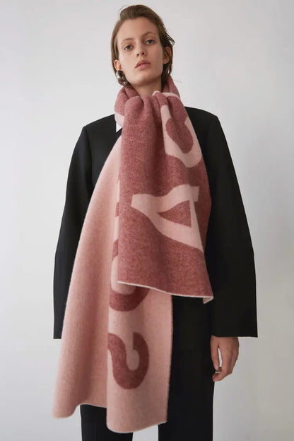 Warm Cashmere Scarf with Large Monogram for Everyday Ease and Style