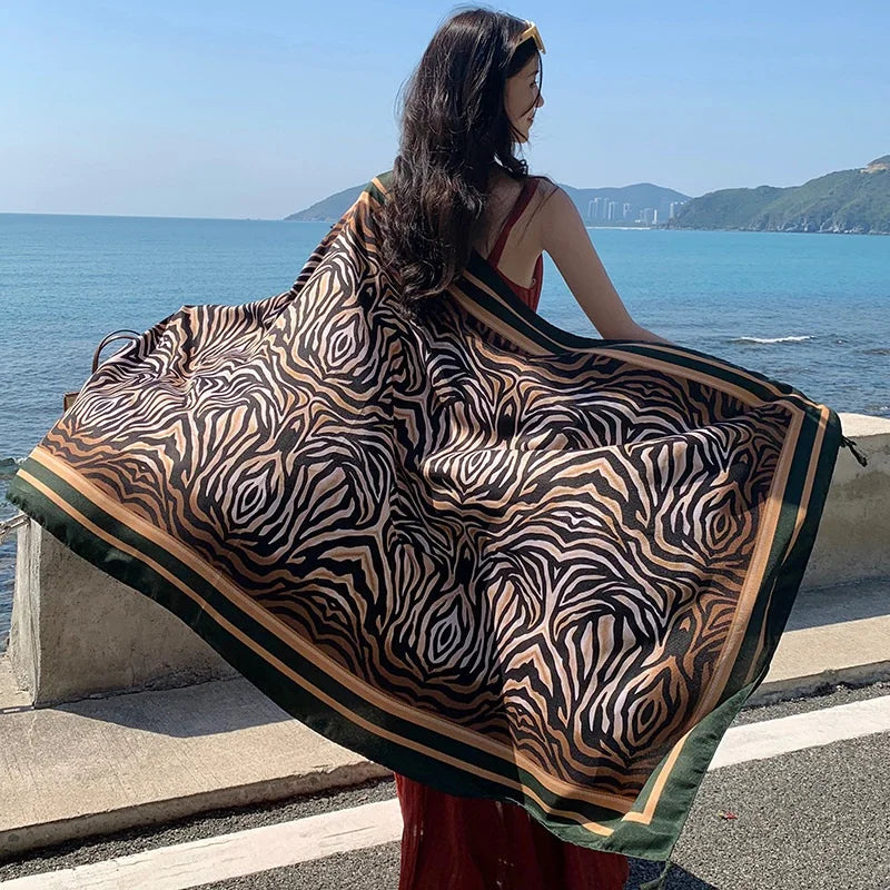 Women's printed beach sarong wrap scarf and sun cover