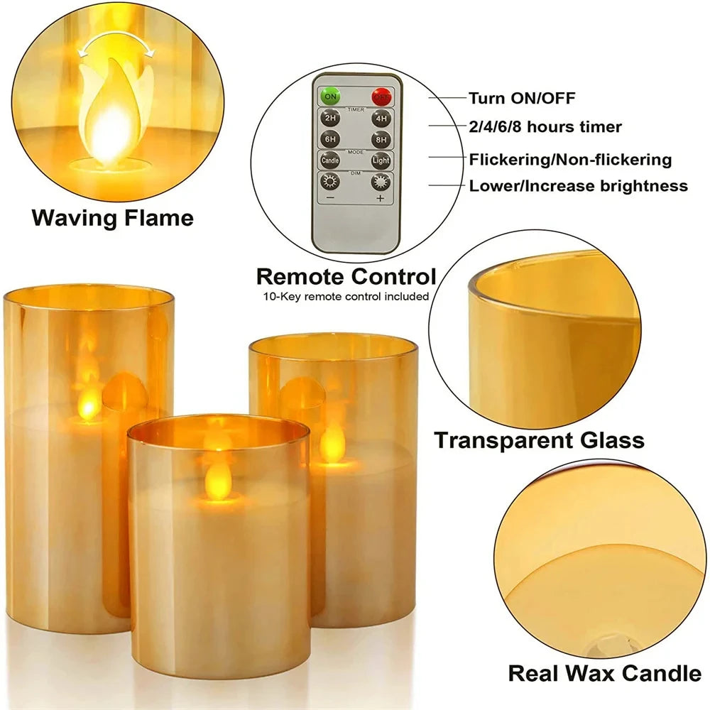 Flameless LED Candle Lights With Remote Control - Realistic Flicker, Safe Home Ambience