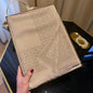 Women's Elegant Silky Scarf Shawl with Tatting Weave Detail
