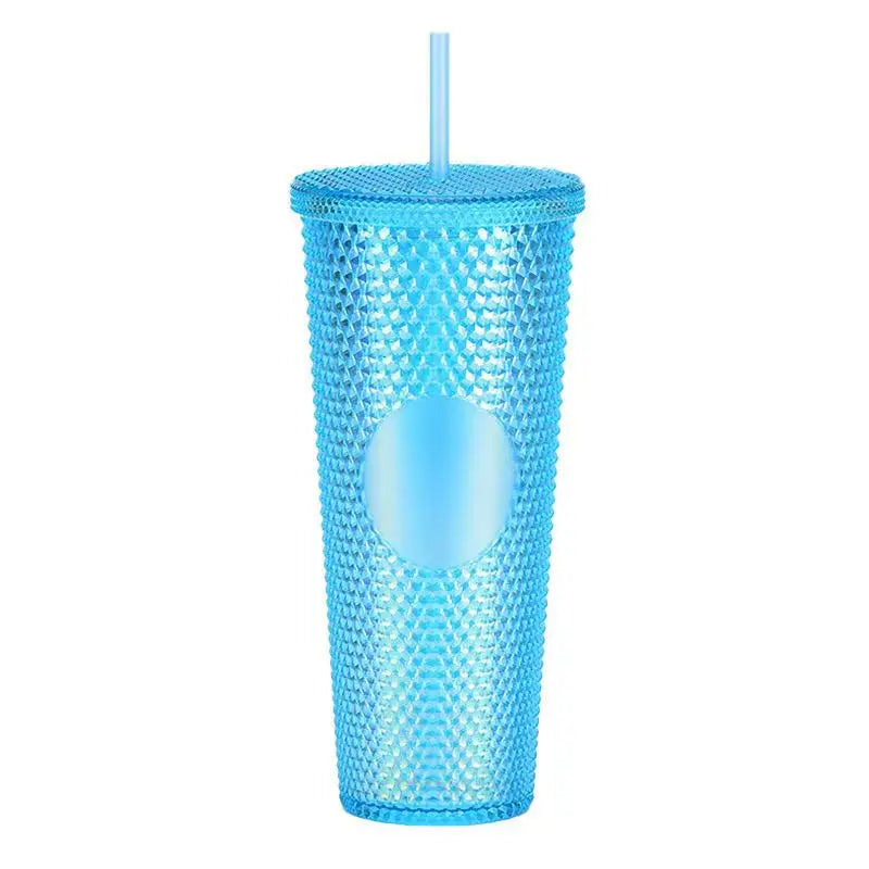 2026 Luxury Diamond Cold Cup Tumbler with Straw | Double Wall Iced Coffee Cup | Starbucks-Style Reusable Cup
