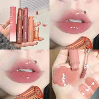 Hydrating Lip Gloss with Glassy Shine for Everyday Wear Rich Color