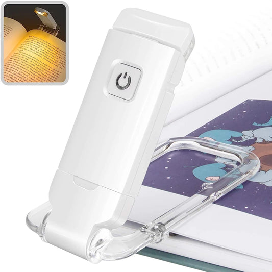 New LED Clip USB Rechargeable Book Reading Light Brightness Adjustable Eye Care Book Lamp Light Portable Bookmark Read Light