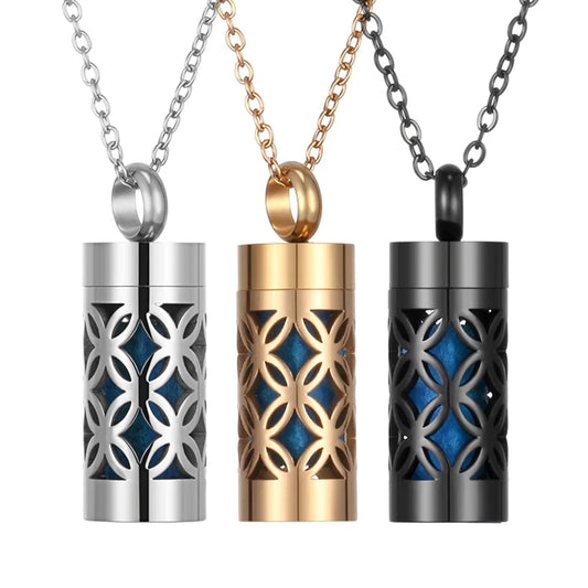 Women’s Stainless Steel Aromatherapy Diffuser Necklace For Essential Oils