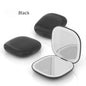 Portable Makeup Mirror with LED Fill Light Pocket Handheld Round Folding USB Charging Adjustable Hairdressing Tri Color Light