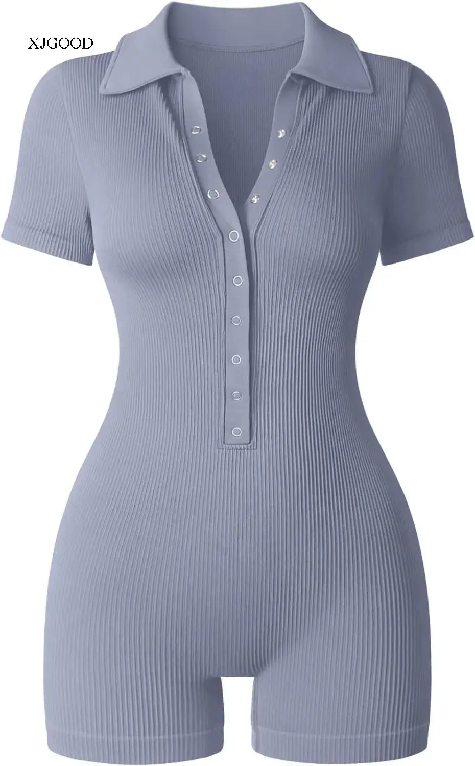 Breathable Collared Jumpsuit with Cinched Waist