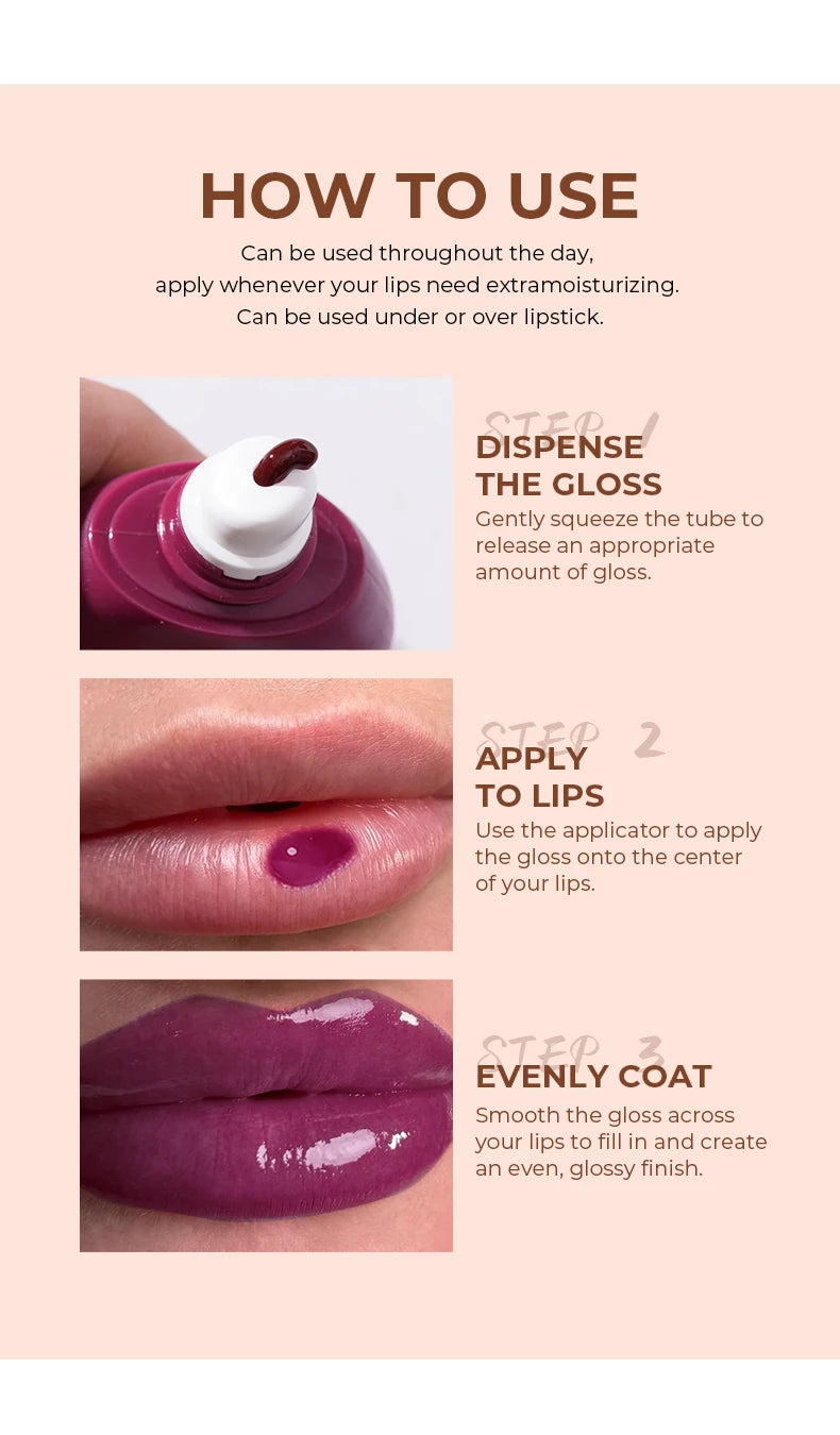 Buttery Creamy Lip Gloss – Long-Lasting Hydration, Mirror Shine, Ultra-Smooth Moisture