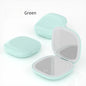 Portable Makeup Mirror with LED Fill Light Pocket Handheld Round Folding USB Charging Adjustable Hairdressing Tri Color Light