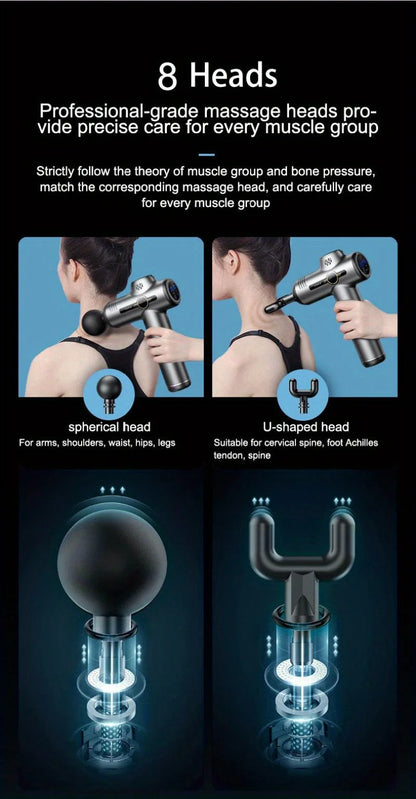 Portable Fascia Gun Vibration Massage Gun - Deep Muscle Relaxation Fitness Recovery Device