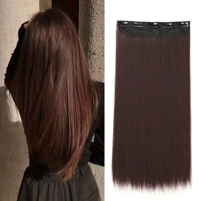 Natural-Looking Clip-In Hair Extensions with Five-Clip Weft for Volume