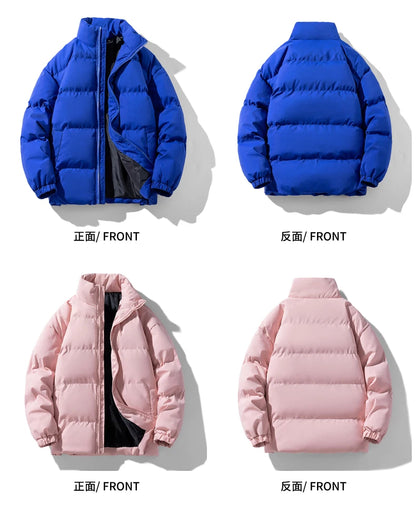 Autumn and Winter Puffer Jacket Men Vintage Warm High Neck Zipper Design Cotton-Padded Coat SINOBILLOW