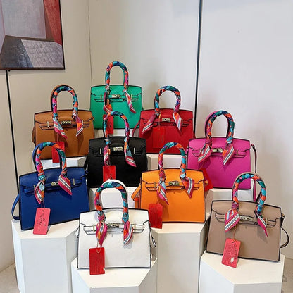 Kelly Bag Fashion Women Bag Large Capacity Shoulder Bag Unique Design Versatile Lock Handheld Crossbody Purse
