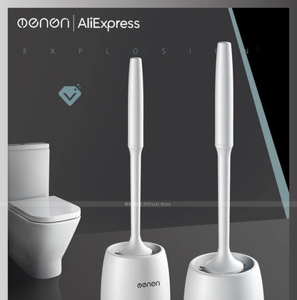MENGNI-Silicone Toilet Brush Cleaner Brush Wall Floor Bathtubs And Accessories Cleaning Tools Cleanliness Bathroom Accessories