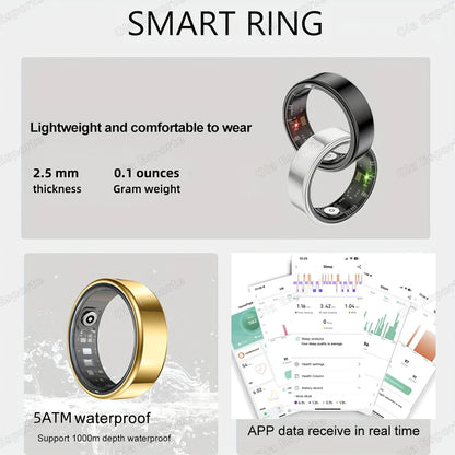 Smart ring tracking sleep heart rate and blood oxygen