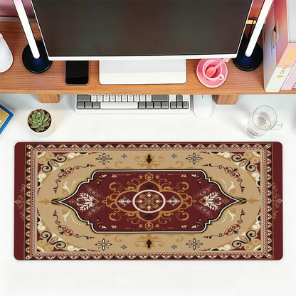 Persian carpet-pattern desk mat and mouse pad