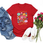 Let Kindness Bloom T-Shirt Be Cool Be Kind Retro Flower Shirt Inspiration Women Graphic T Shirts Short Sleeve Women Clothing