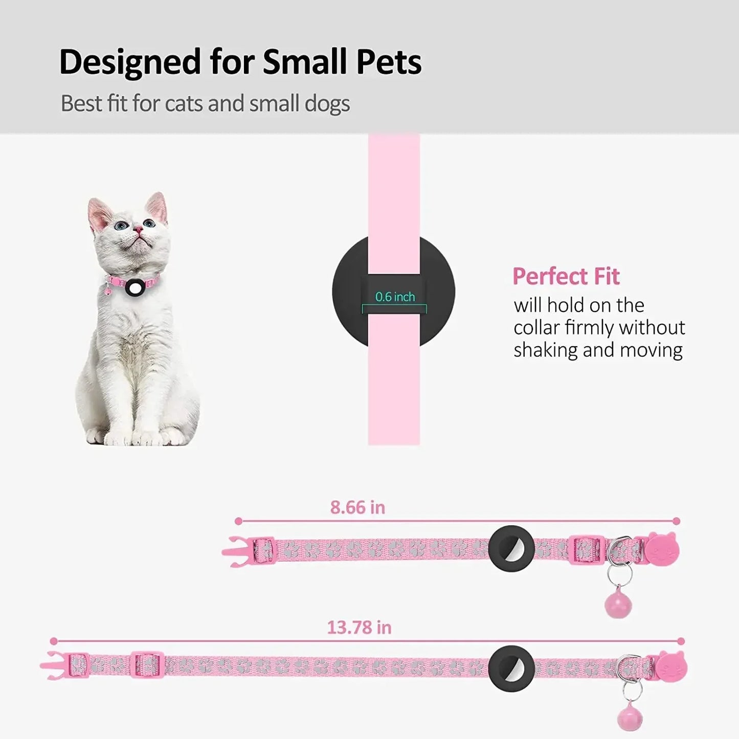 Reflective GPS Pet Tracker Collar With Breakaway Waterproof Housing