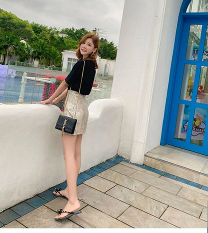 Studded Flat Bot Thong Slippers Holiday Beach Sandals Women's Jelly Slip-On oes Comfortable Casual PVC Footwear