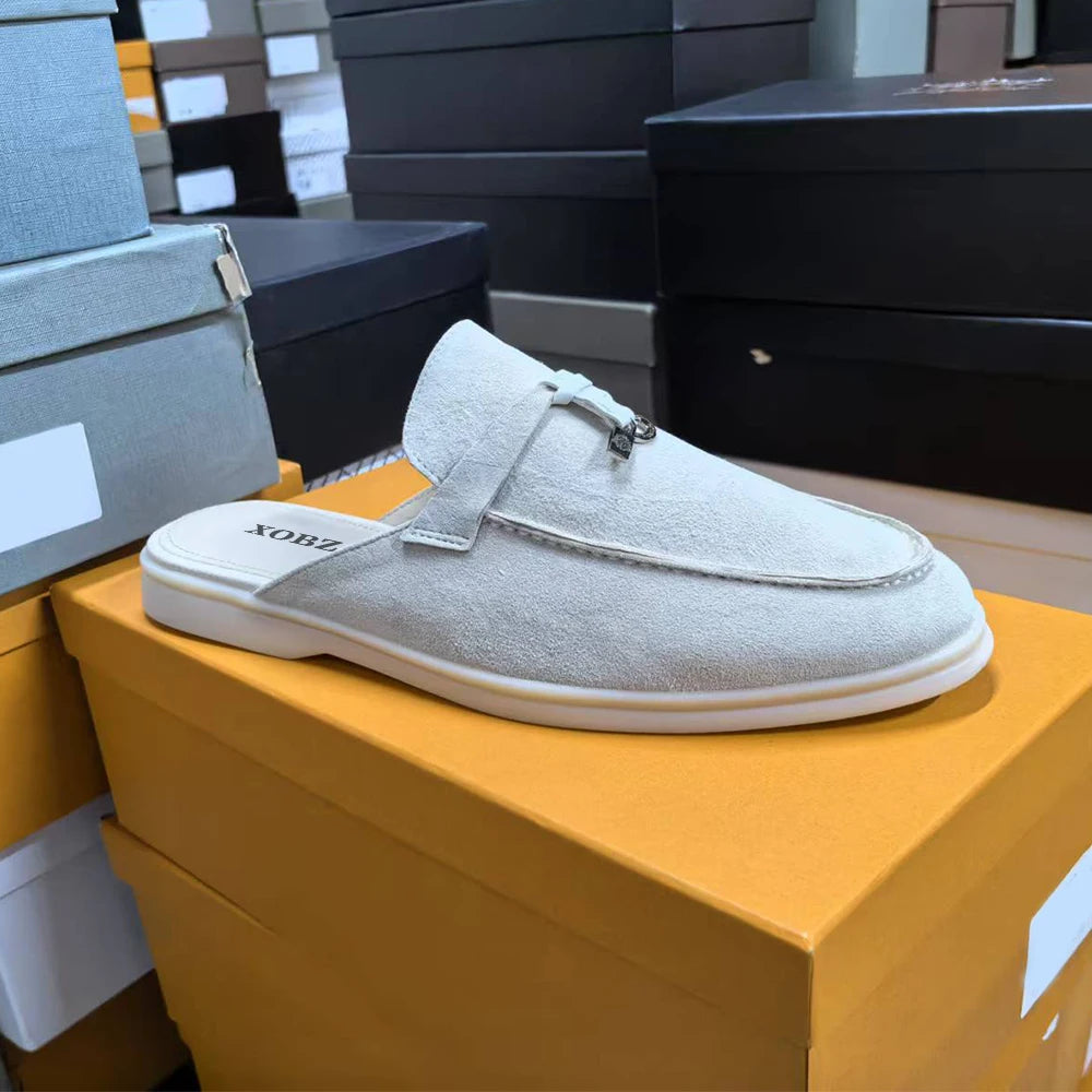 Unisex Fashion Suede Leather Flat Loafers 2023 Summer Casual Comfortable Moccasins for Driving High Quality Suede Leather Loafer