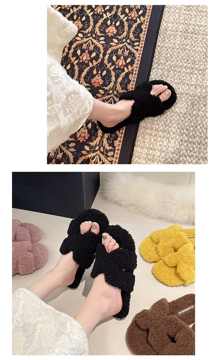 Soft Slippers with Faux Fur Lining for All Day Indoor Outdoor Warmth
