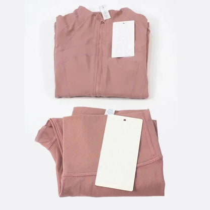 Designer 2-piece yoga suit set | Leggings and Coat Sets Merch Gone Viral