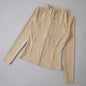Luxe Yoga fitted Coat Women's Slimming Long Sleeve Fast Running Thin Pilates Fitness Suit Top Clothing