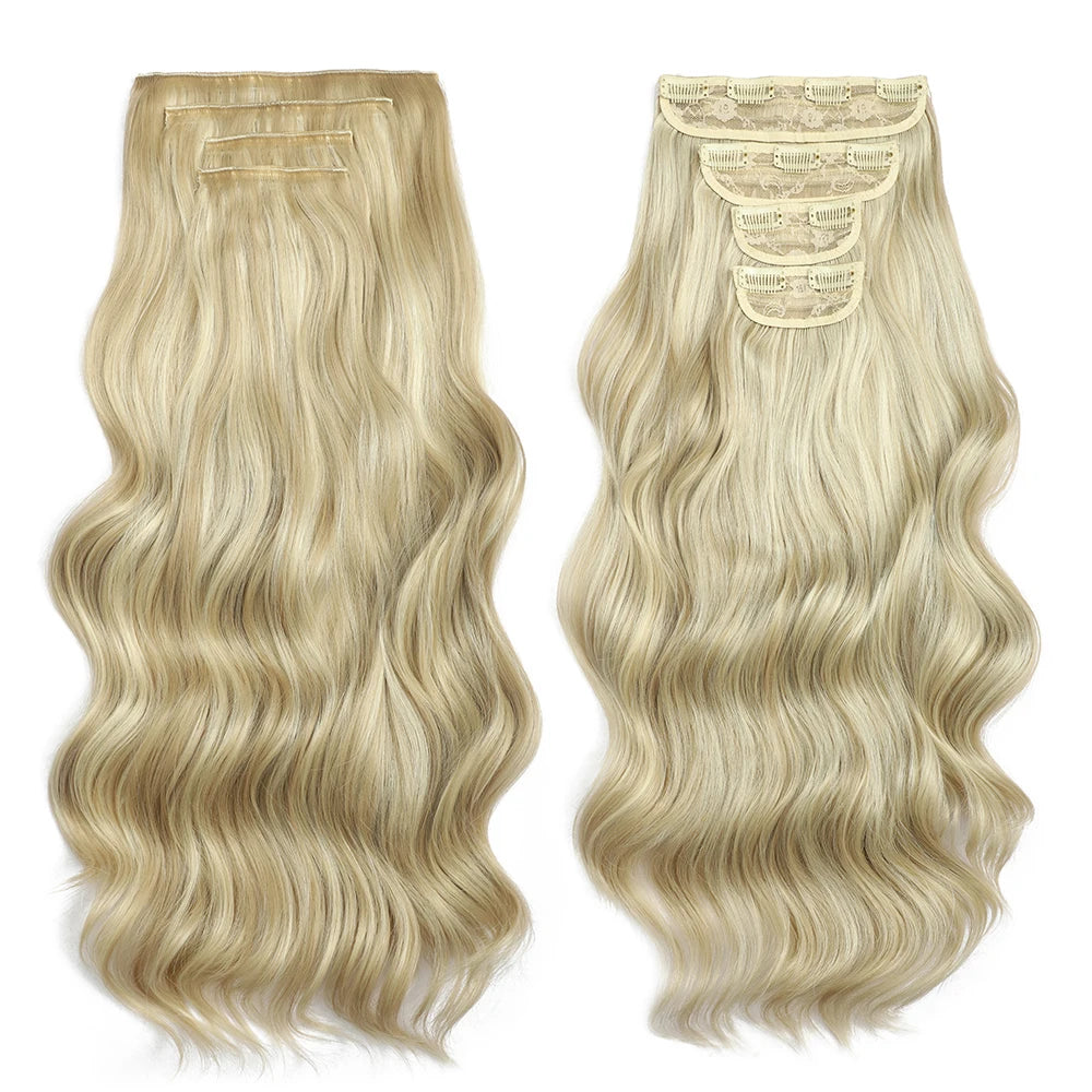 Voluminous Clip-In Hair Extensions 22 Inch Set for Length and Volume