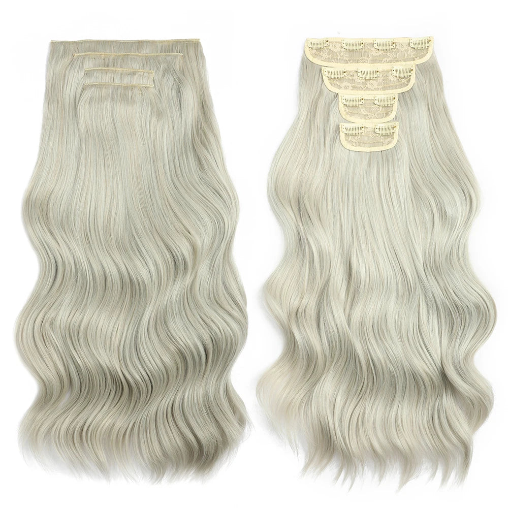 Voluminous Clip-In Hair Extensions 22 Inch Set for Length and Volume
