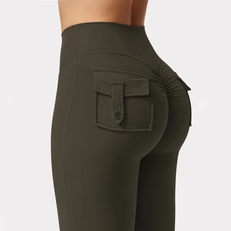 Wide Leg Yoga Leggings with Pockets for Comfortable Active Wear