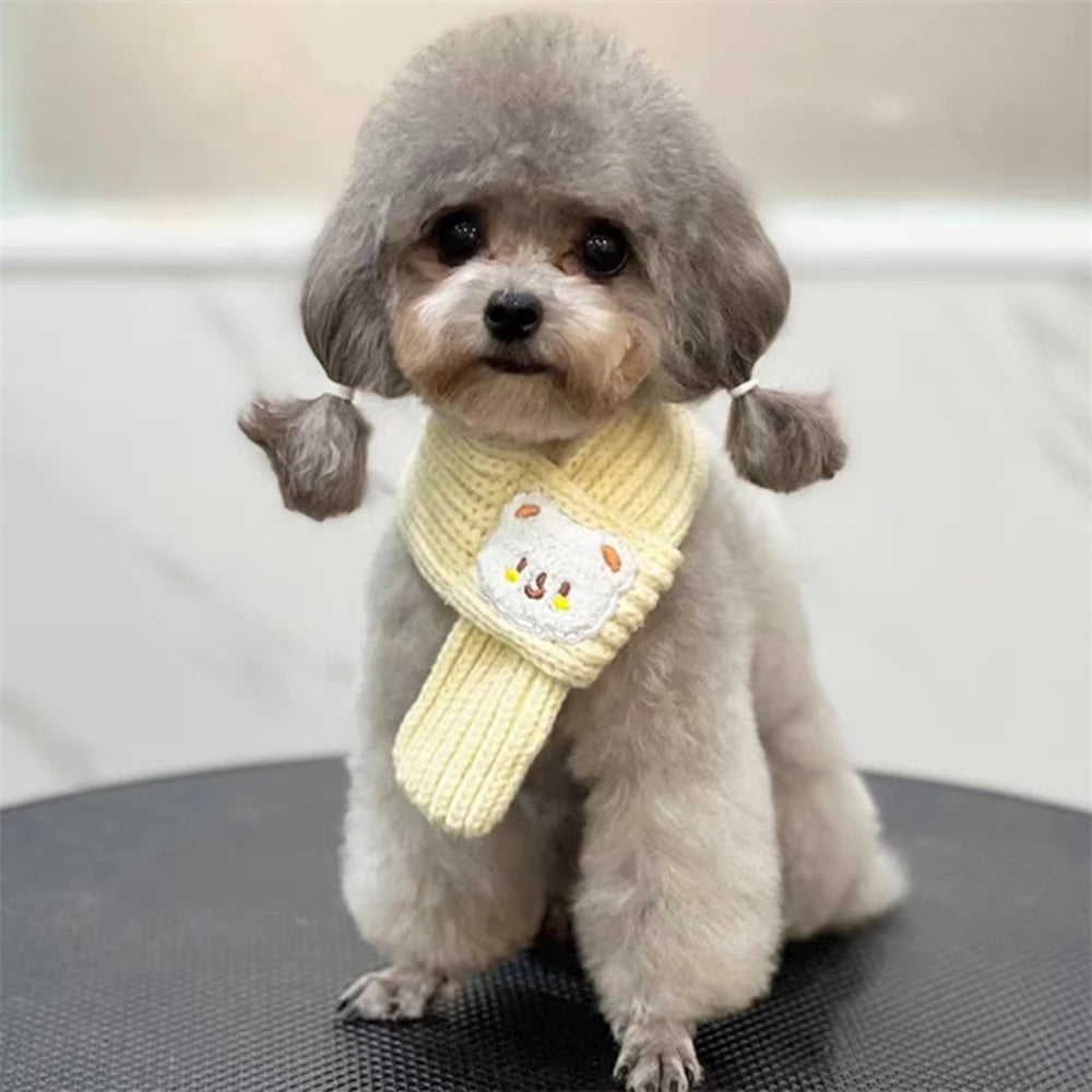 Soft Pet Scarf for Small Medium Dogs Cats Lightweight Slip On