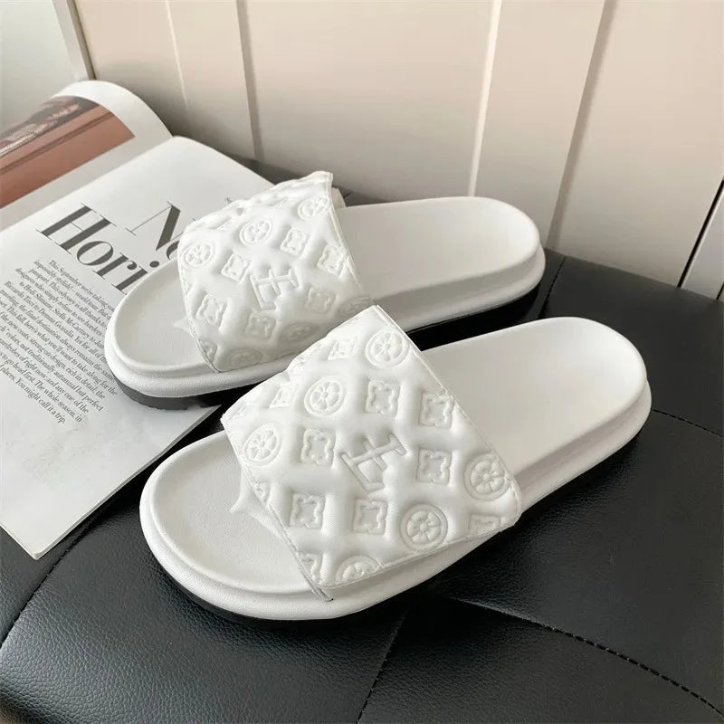 Breathable Canvas Slip On Sandals With Adjustable Strap And Cushioned Footbed For All Day Comfort