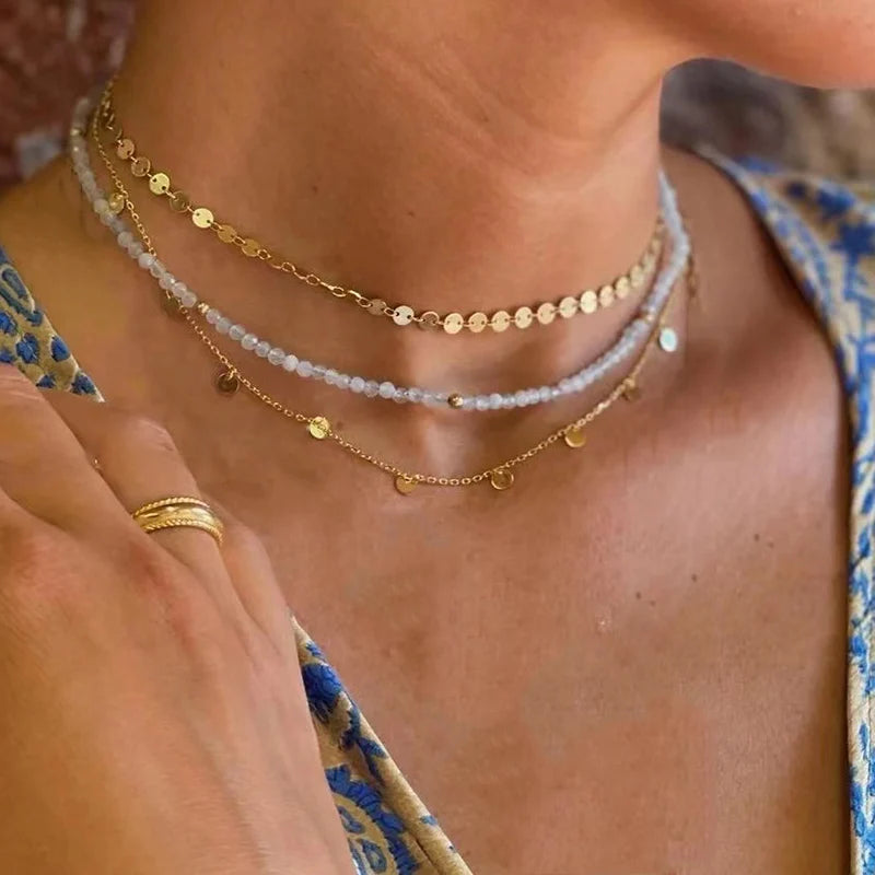 Layered Heart Pendant Necklace with Crystal Bead Detailing for Everyday Sparkle and Delicate Shine