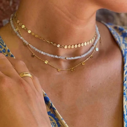 Layered Heart Pendant Necklace with Crystal Bead Detailing for Everyday Sparkle and Delicate Shine