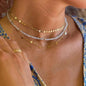 Layered Heart Pendant Necklace with Crystal Bead Detailing for Everyday Sparkle and Delicate Shine