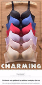 Wireless Push Up Bra 8cm Padded Bralette for Women Plus Size No Underwire Thickened Soft Cup Adjustable Straps Comfort Lingerie