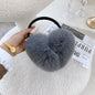 Winter Women Warm Real Fox Fur Earmuffs Girl's Earlap Ultra Large Ladies Plush Earmuff Luxury Ladies Fox Fur Earmuffs