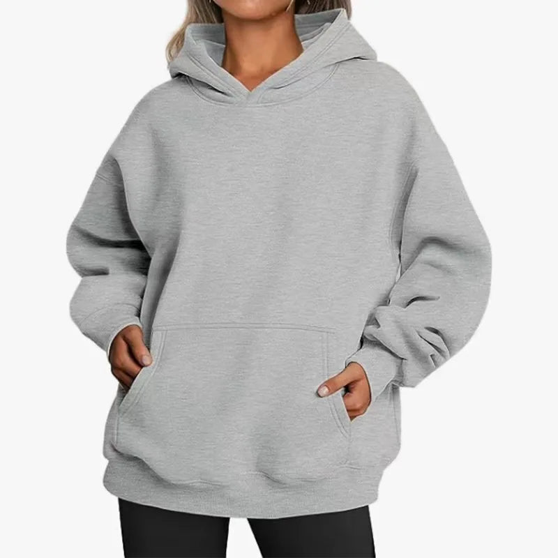 Women's Fleece Hoodie with Oversized Fit and Soft Touch Inner Lining Relaxed Silhouette