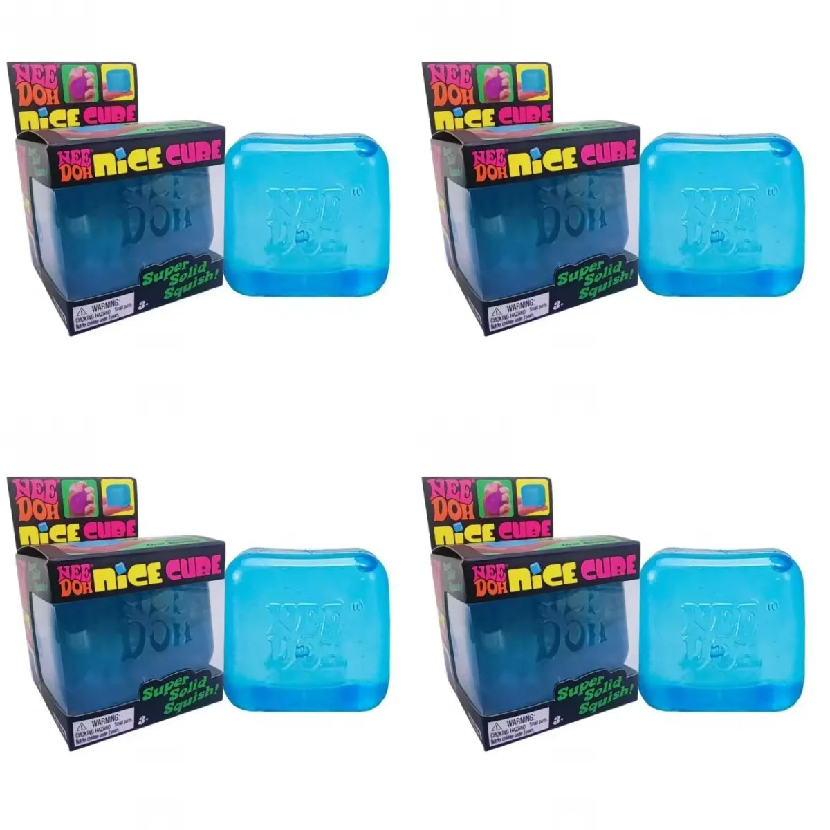 NeeDoh Jellyfish and Cube Plastic Squish Toy For Stress Relief and Sensory Play