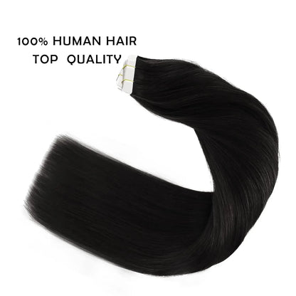 Straight Hair Extensions with Tape In Remy Hair Skin Weft