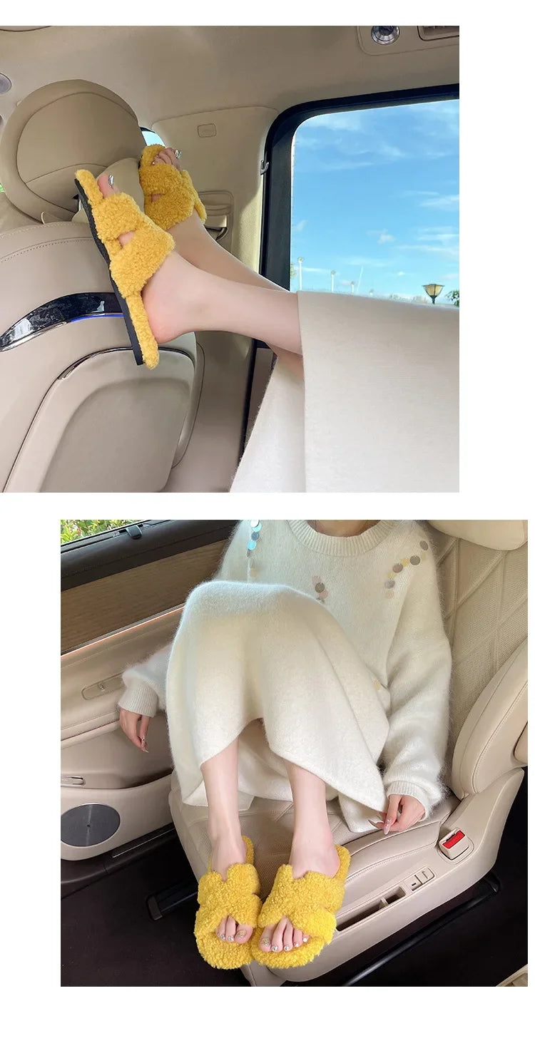 Soft Slippers with Faux Fur Lining for All Day Indoor Outdoor Warmth