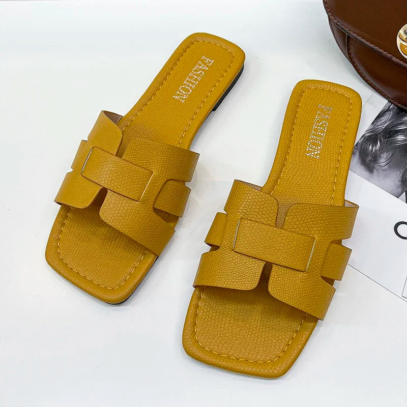 Flat Sandals for Women with Lightweight Water Friendly Open Toe