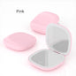 Portable Makeup Mirror with LED Fill Light Pocket Handheld Round Folding USB Charging Adjustable Hairdressing Tri Color Light